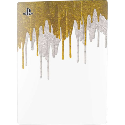 Paint Splatter Gold PS5 Console Skin